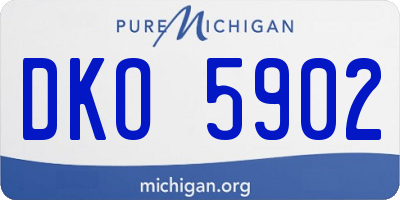 MI license plate DKO5902