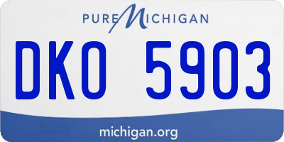 MI license plate DKO5903
