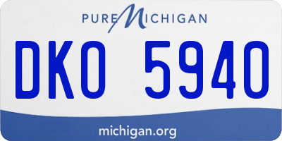 MI license plate DKO5940