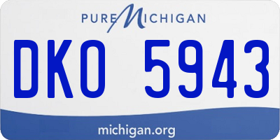 MI license plate DKO5943
