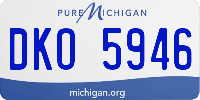 MI license plate DKO5946