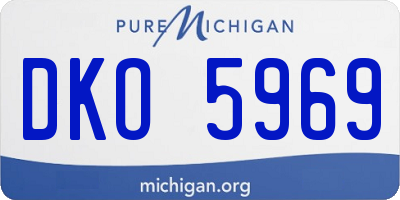 MI license plate DKO5969