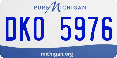 MI license plate DKO5976