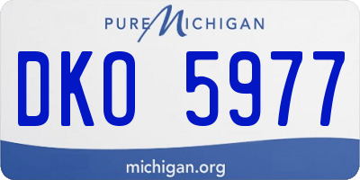 MI license plate DKO5977