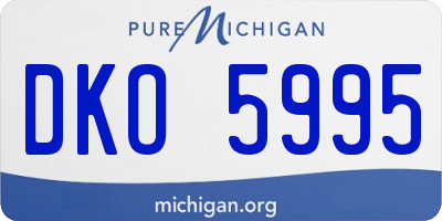 MI license plate DKO5995