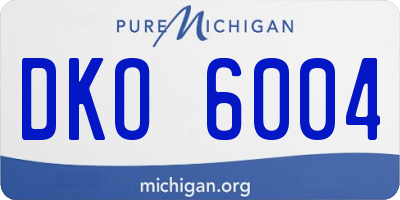 MI license plate DKO6004