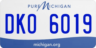 MI license plate DKO6019