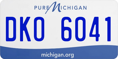 MI license plate DKO6041