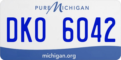 MI license plate DKO6042