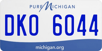MI license plate DKO6044