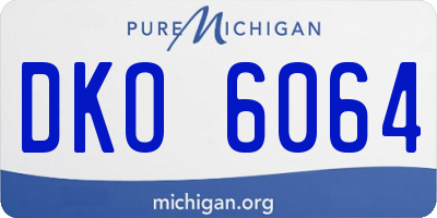 MI license plate DKO6064