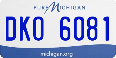 MI license plate DKO6081