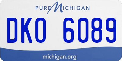 MI license plate DKO6089