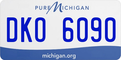 MI license plate DKO6090