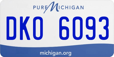 MI license plate DKO6093