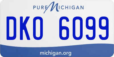 MI license plate DKO6099