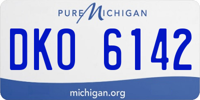 MI license plate DKO6142