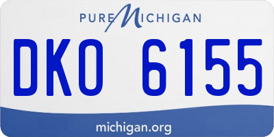 MI license plate DKO6155