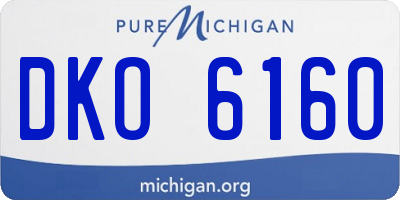 MI license plate DKO6160