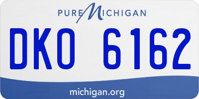 MI license plate DKO6162