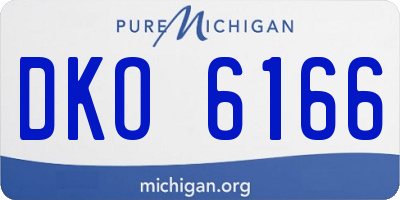 MI license plate DKO6166