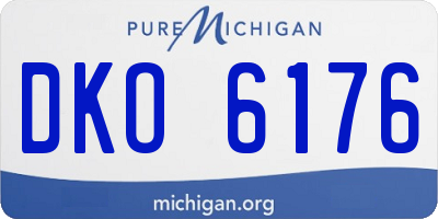 MI license plate DKO6176