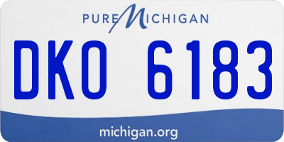 MI license plate DKO6183
