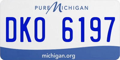 MI license plate DKO6197