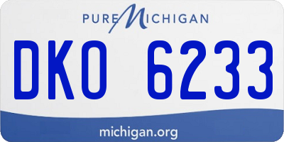 MI license plate DKO6233