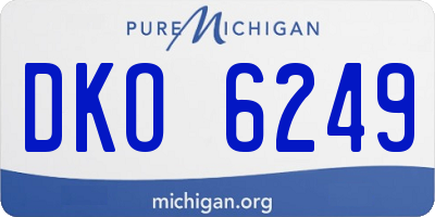 MI license plate DKO6249