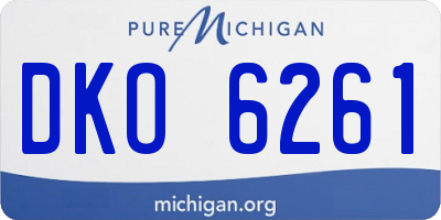 MI license plate DKO6261