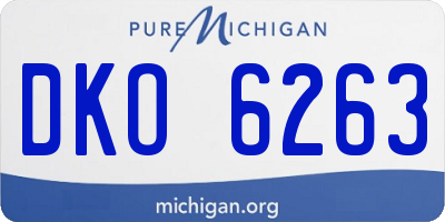 MI license plate DKO6263