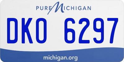 MI license plate DKO6297