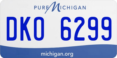 MI license plate DKO6299