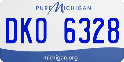 MI license plate DKO6328