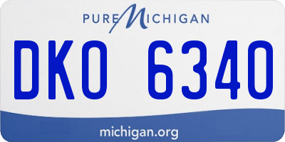 MI license plate DKO6340