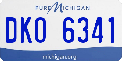 MI license plate DKO6341