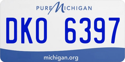 MI license plate DKO6397