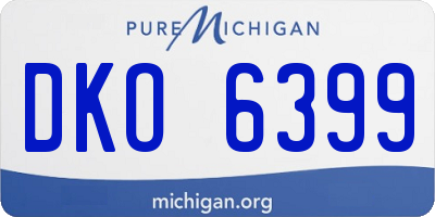 MI license plate DKO6399