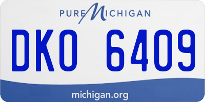 MI license plate DKO6409