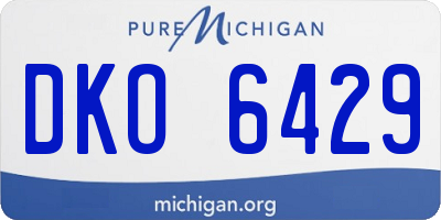 MI license plate DKO6429