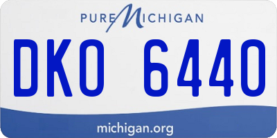 MI license plate DKO6440