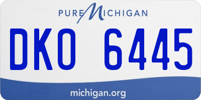 MI license plate DKO6445
