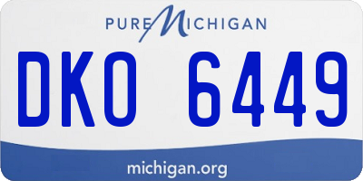 MI license plate DKO6449