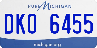 MI license plate DKO6455