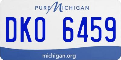 MI license plate DKO6459