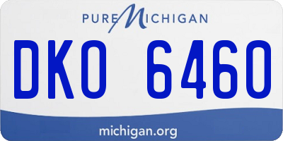 MI license plate DKO6460