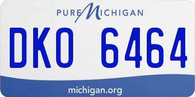 MI license plate DKO6464