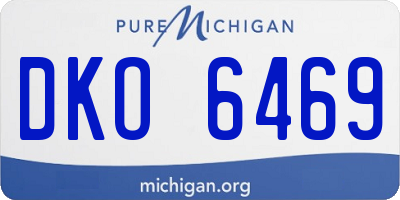MI license plate DKO6469