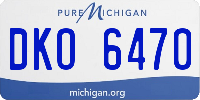 MI license plate DKO6470